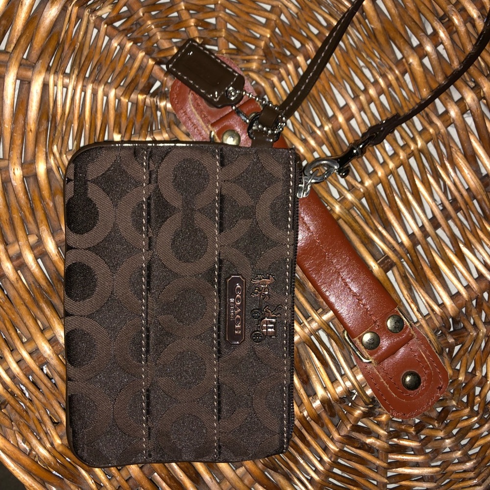 Brown Coach Wristlet